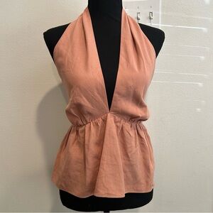 Hunter Bell Peach Halter Top EUC Size 4‎